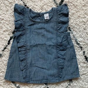 🆕! Old Navy Jean Ruffle Top 12-18M